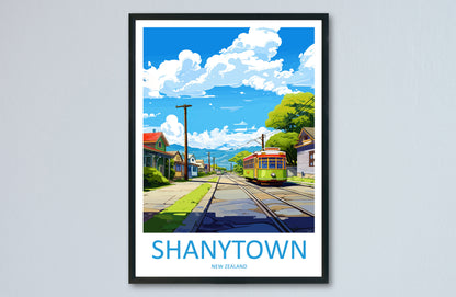 Shantytown Travel Print Wall Art Shantytown Wall Hanging Home Décor Shantytown Gift Art Lovers New Zealand Art Lover Gift Shantytown Gift
