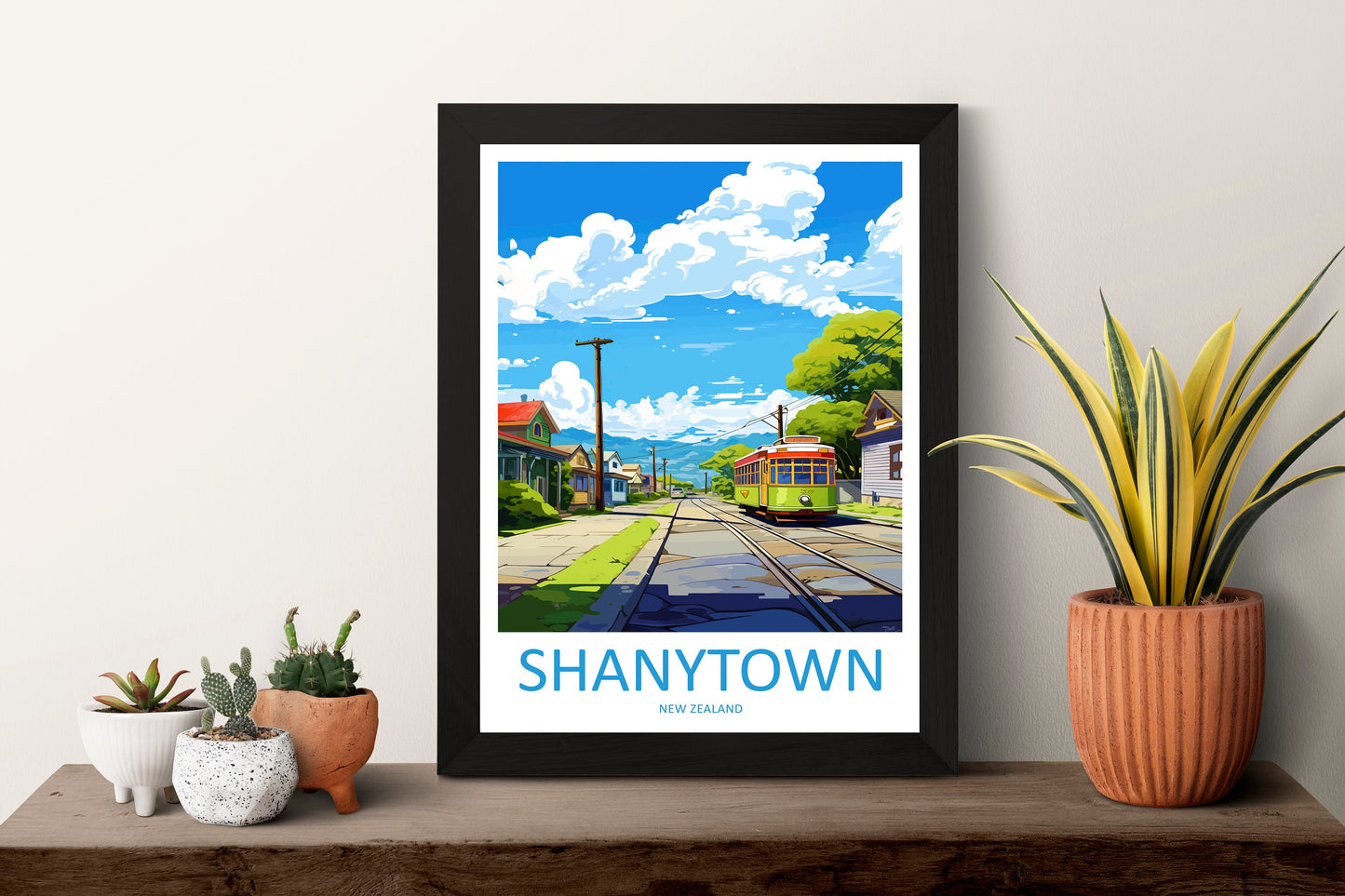 Shantytown Travel Print Wall Art Shantytown Wall Hanging Home Décor Shantytown Gift Art Lovers New Zealand Art Lover Gift Shantytown Gift