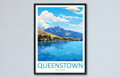 Queenstown Travel Print Wall Art Queenstown Wall Hanging Home Décor Queenstown Gift Art Lovers New Zealand Art Lover Gift Queenstown Gift