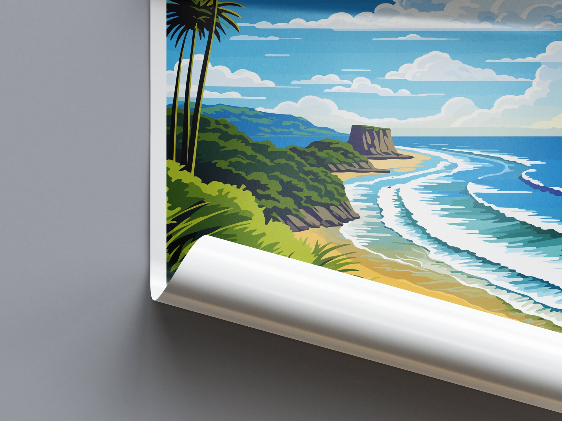 Piha Beach Travel Print Wall Art Piha Beach Wall Hanging Home Décor Piha Beach Gift Art Lovers New Zealand Art Lover Gift Piha Beach Gift