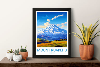Mount Ruapehu Travel Print Wall Art Mount Ruapehu Wall Hanging Home Décor Mount Ruapehu Gift Art Lovers New Zealand Art Lover Gift