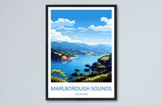 Marlborough Sounds Travel Print Wall Art Marlborough Sounds Wall Hanging Home Décor Marlborough Sounds Gift Art Lovers New Zealand Art Lover
