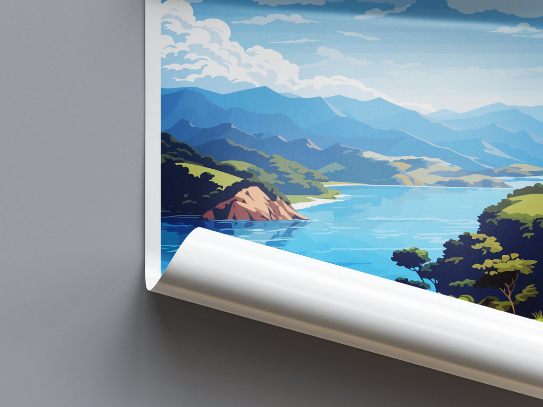 Marlborough Sounds Travel Print Wall Art Marlborough Sounds Wall Hanging Home Décor Marlborough Sounds Gift Art Lovers New Zealand Art Lover