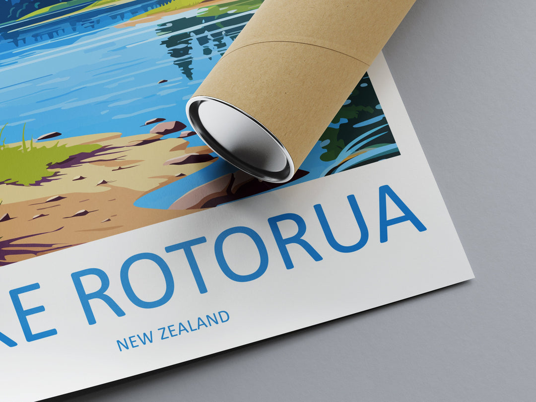 Lake Rotorua Travel Print Wall Art Lake Rotorua Wall Hanging Home Décor Lake Rotorua Gift Art Lovers New Zealand Art Lover Gift Lake Rotorua