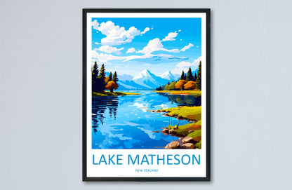 Lake Matheson Travel Print Wall Art Lake Matheson Wall Hanging Home Décor Lake Matheson Gift Art Lovers New Zealand Art Lover Gift