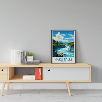 Haku Falls Travel Print Wall Art Haku Falls Wall Hanging Home Décor Haku Falls Gift Art Lovers New Zealand Art Lover Gift