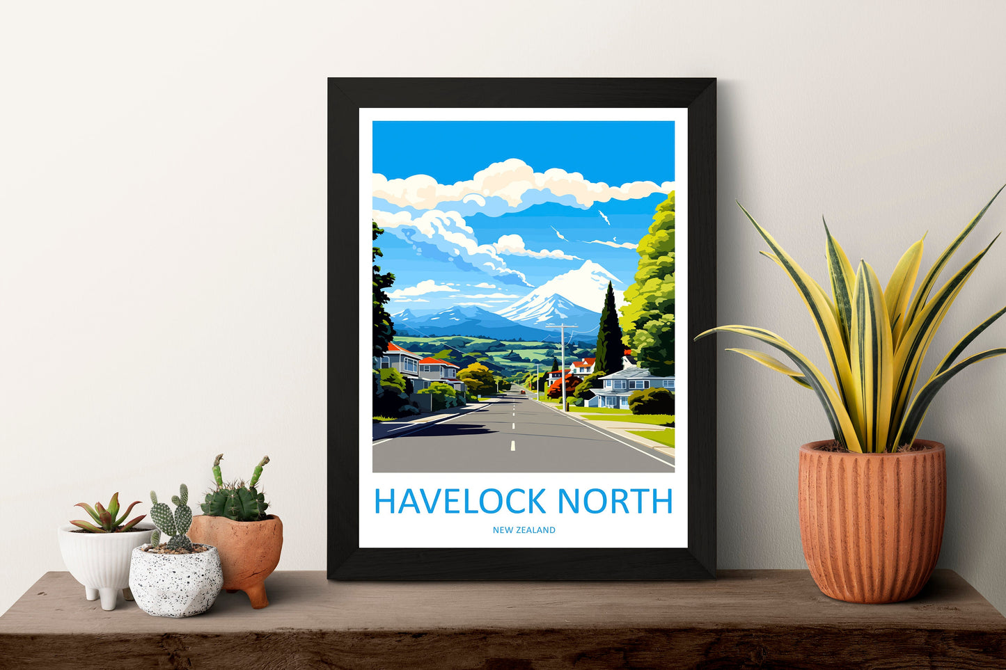 Havelock North Travel Print Wall Art Havelock North Wall Hanging Home Décor Havelock North Gift Art Lovers New Zealand Art Lover Gift