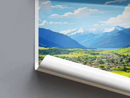 Hamner Springs Travel Print Wall Art Hamner Springs Wall Hanging Home Décor Hamner Springs Gift Art Lovers New Zealand Art Lover