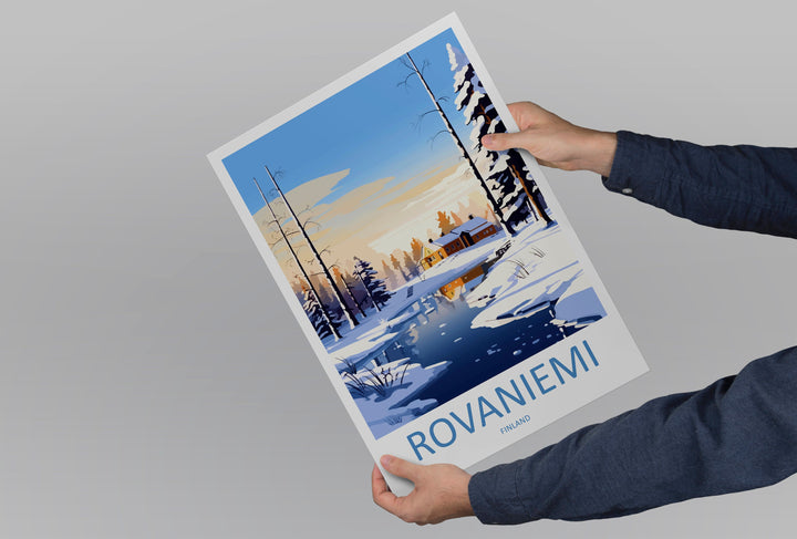 Rovaniemi Travel Print Wall Art Rovaniemi Wall Hanging Home Decor Rovaniemi Gift Art Lovers Wall Art Print Art Finland Wall Print