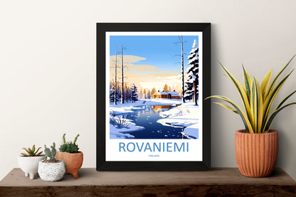 Rovaniemi Travel Print Wall Art Rovaniemi Wall Hanging Home Decor Rovaniemi Gift Art Lovers Wall Art Print Art Finland Wall Print