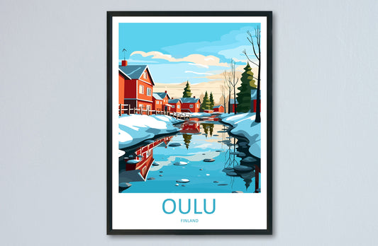 Oulu Travel Print Wall Art Oulu Wall Hanging Home Decor Oulu Gift Art Lovers Wall Art Print Art Finland Wall Print