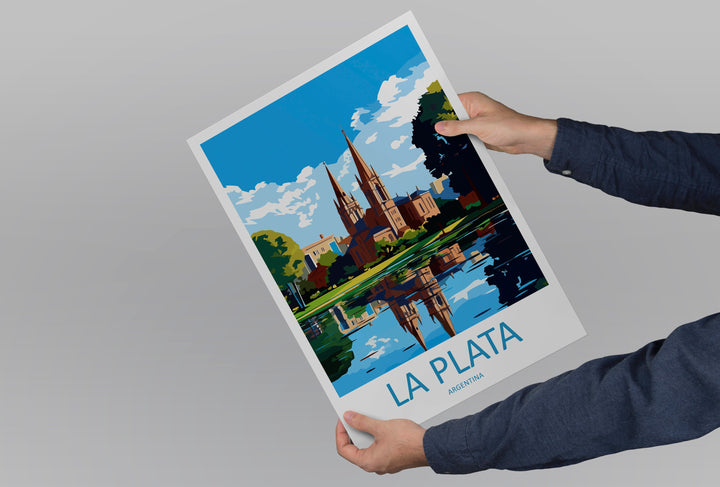 La Plata Travel Print Wall Art La Plata Wall Hanging Home Decor La Plata Gift Art Lovers Wall Art Print Art Argentina Travel Poster