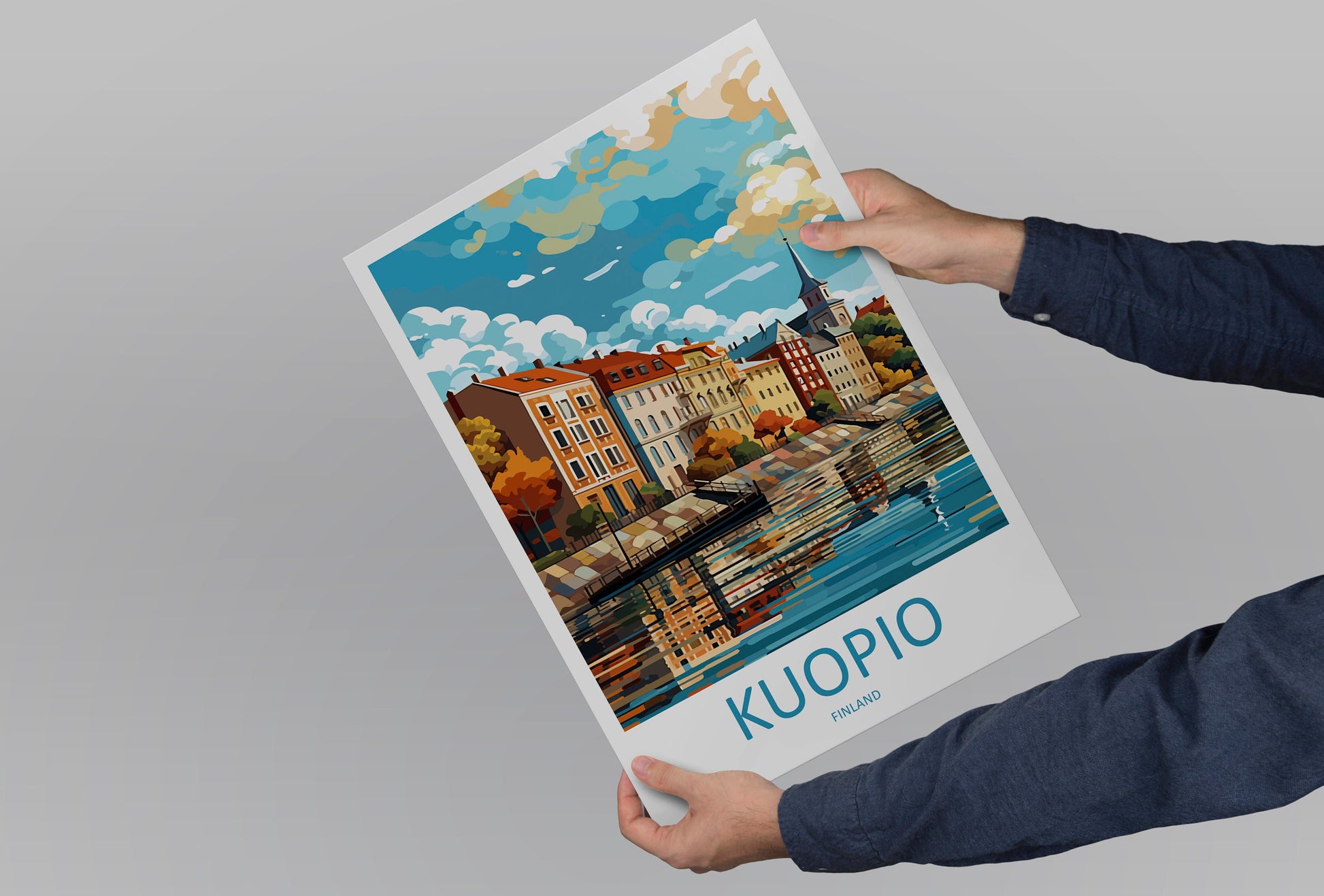 Kuopio Travel Print Wall Art Kuopio Wall Hanging Home Decor Kuopio Gift Art Lovers Wall Art Print Art Finland Wall Print