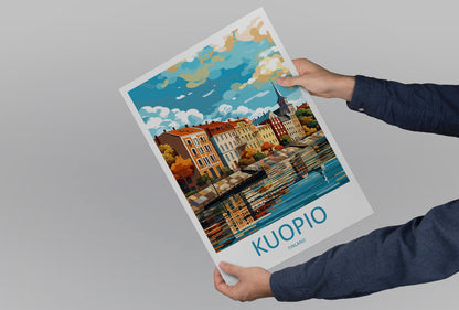 Kuopio Travel Print Wall Art Kuopio Wall Hanging Home Decor Kuopio Gift Art Lovers Wall Art Print Art Finland Wall Print