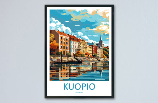 Kuopio Travel Print Wall Art Kuopio Wall Hanging Home Decor Kuopio Gift Art Lovers Wall Art Print Art Finland Wall Print