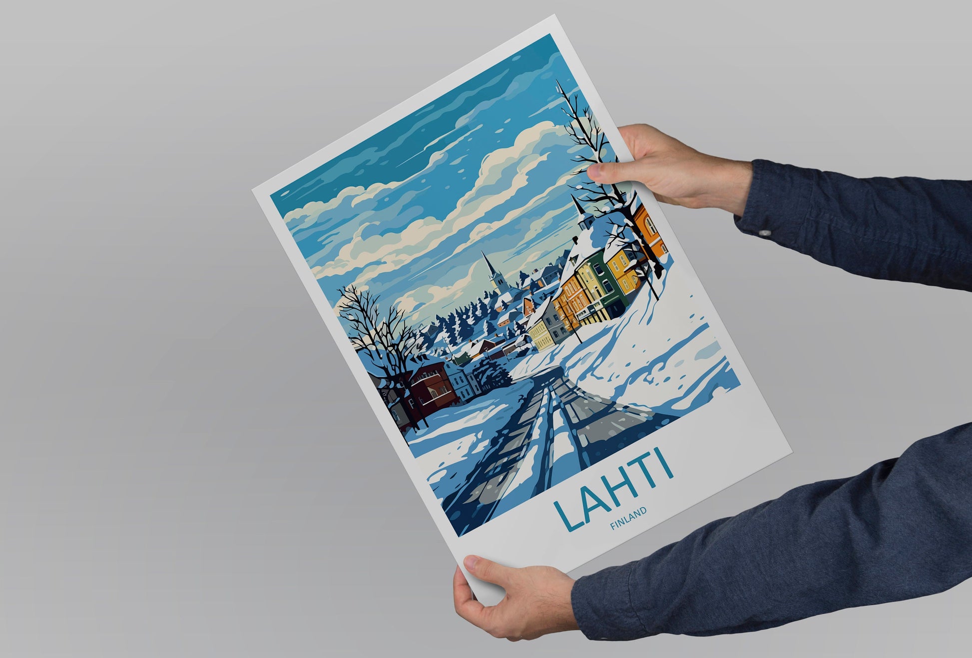 Lahti Travel Print Wall Art Lahti Wall Hanging Home Decor Lahti Gift Art Lovers Wall Art Print Art Finland Wall Print