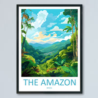 Amazon Rainforest Travel Print Wall Art Amazon Rainforest Wall Hanging Home Decor Amazon Rainforest Gift Art Lovers Wall Art Print Art