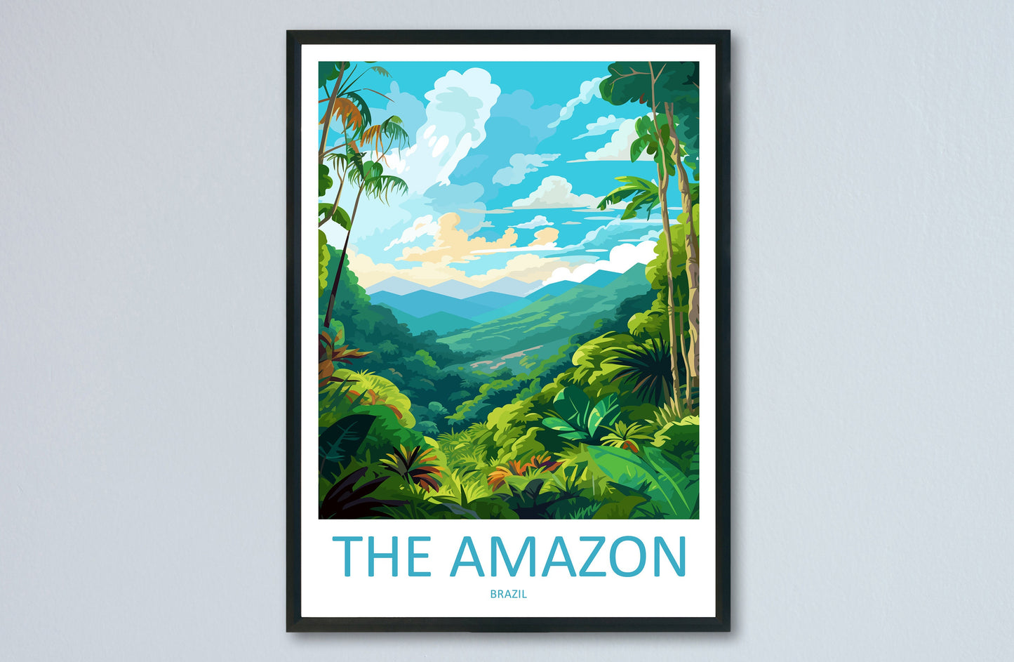 Amazon Rainforest Travel Print Wall Art Amazon Rainforest Wall Hanging Home Decor Amazon Rainforest Gift Art Lovers Wall Art Print Art
