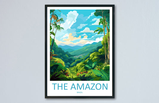Amazon Rainforest Travel Print Wall Art Amazon Rainforest Wall Hanging Home Decor Amazon Rainforest Gift Art Lovers Wall Art Print Art