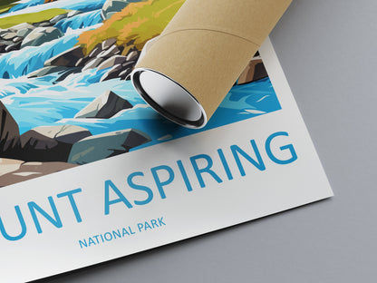 Mount Aspiring National Park Travel Print Wall Art Mount Aspiring National Park Wall Hanging Home Décor Mount Aspiring Gift Art Lovers