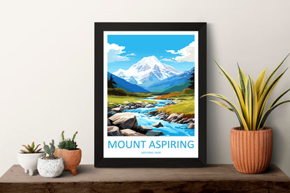 Mount Aspiring National Park Travel Print Wall Art Mount Aspiring National Park Wall Hanging Home Décor Mount Aspiring Gift Art Lovers