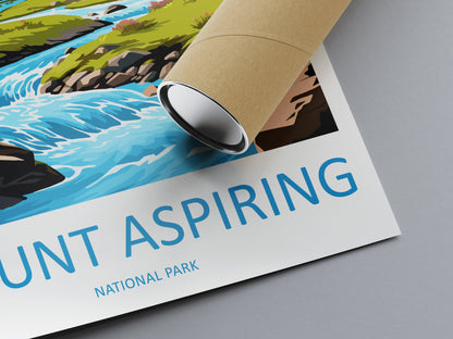 Mount Aspiring National Park Travel Print Wall Art Mount Aspiring National Park Wall Hanging Home Décor Mount Aspiring Gift Art Lovers
