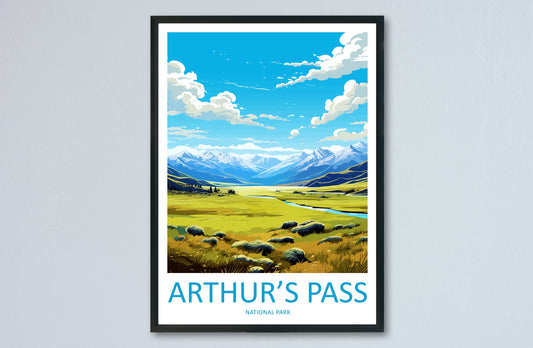 Arthurs Pass National Park Travel Print Wall Art Arthurs Pass National Park Wall Hanging Home Décor Arthurs Pass Park Gift Art Lovers