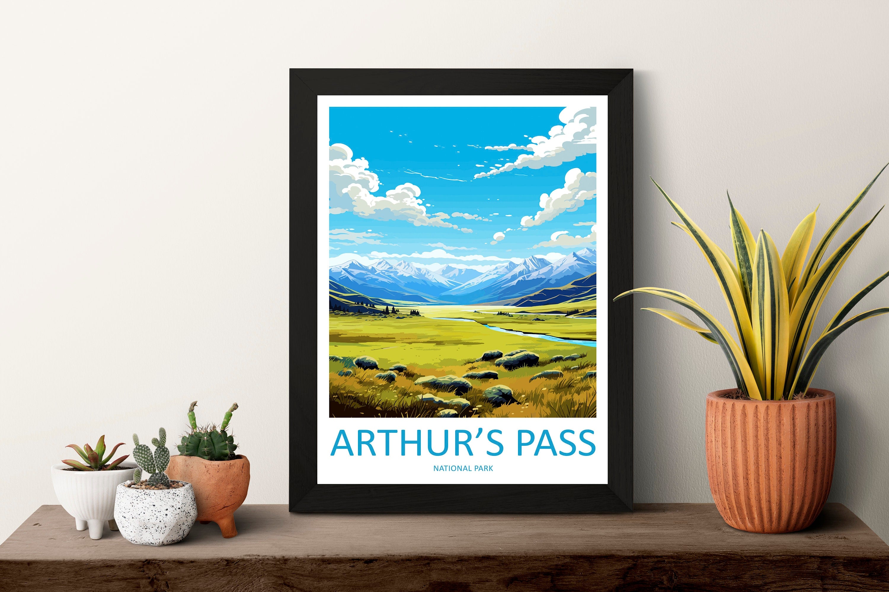 Arthurs Pass National Park Travel Print Wall Art Arthurs Pass National Park Wall Hanging Home Décor Arthurs Pass Park Gift Art Lovers