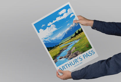 Arthurs Pass National Park Travel Print Wall Art Arthurs Pass National Park Wall Hanging Home Décor Arthurs Pass Park Gift Art Lovers