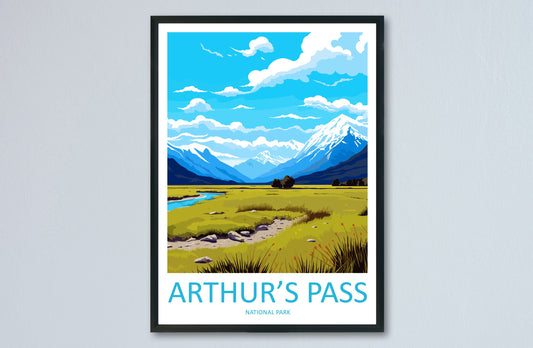 Arthurs Pass National Park Travel Print Wall Art Arthurs Pass National Park Wall Hanging Home Décor Arthurs Pass Park Gift Art Lovers