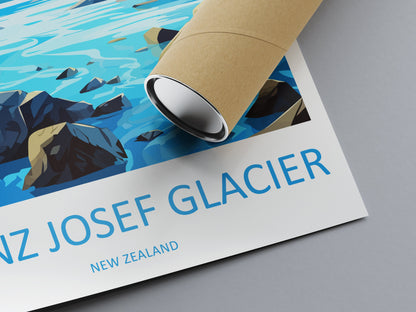 Franz Josef Glacier Travel Print Wall Art Franz Josef Glacier Wall Hanging Home Décor Franz Josef Glacier Gift Art Lovers New Zealand Travel