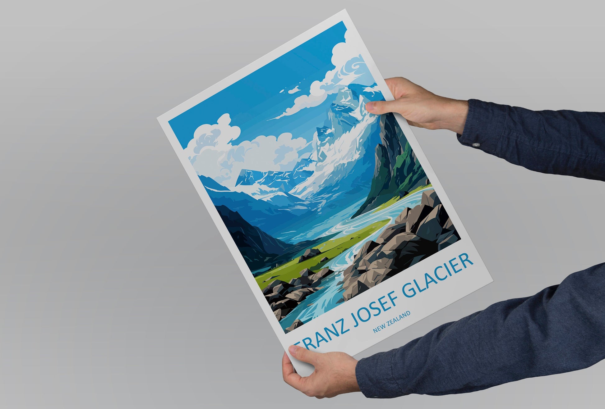Franz Josef Glacier Travel Print Wall Art Franz Josef Glacier Wall Hanging Home Décor Franz Josef Glacier Gift Art Lovers New Zealand Travel