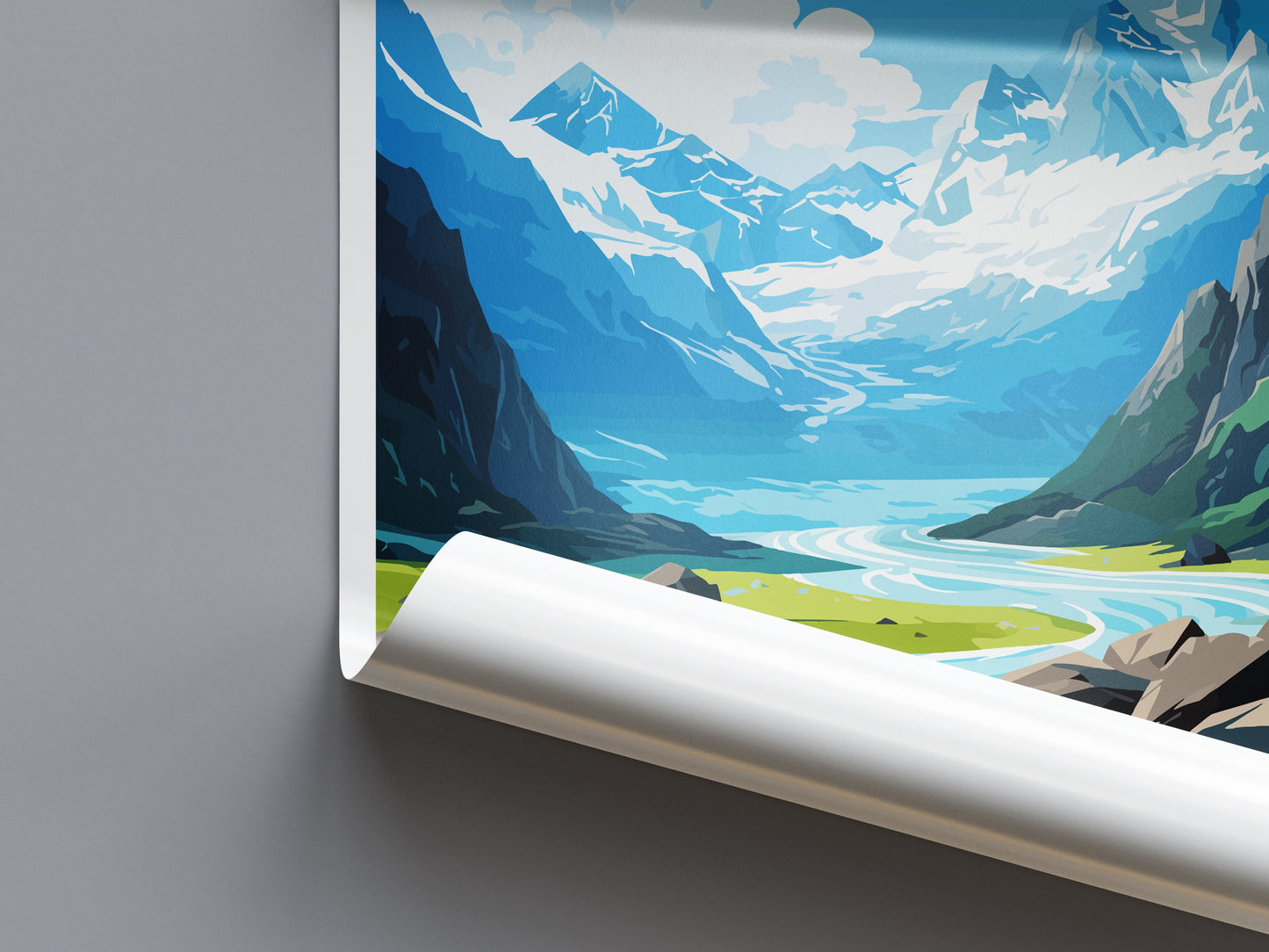 Franz Josef Glacier Travel Print Wall Art Franz Josef Glacier Wall Hanging Home Décor Franz Josef Glacier Gift Art Lovers New Zealand Travel