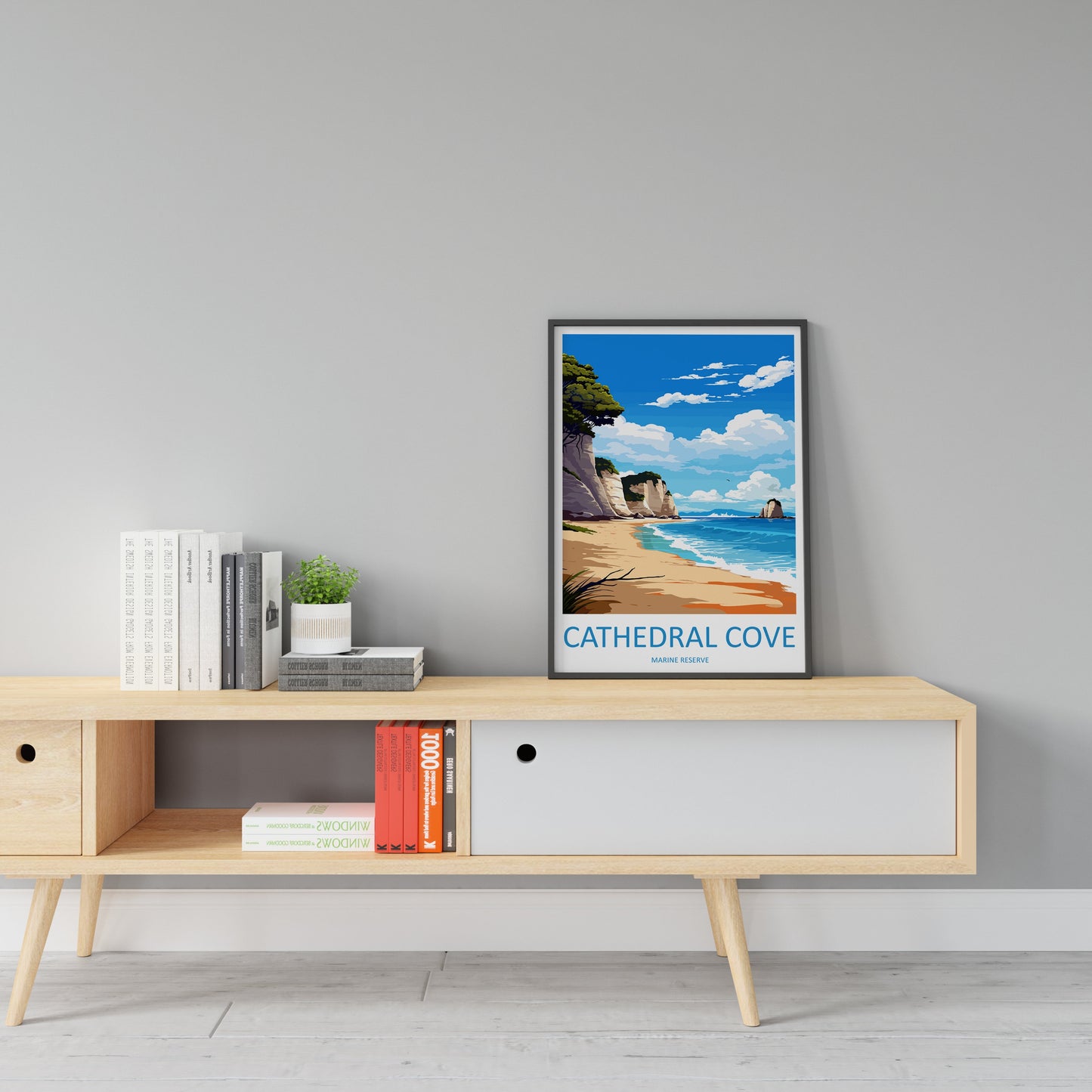 Cathedral Cove Marine Reserve Travel Print Wall Art Cathedral Cove Wall Hanging Home Décor Cathedral Cove Gift Art Lovers New Zealand Travel