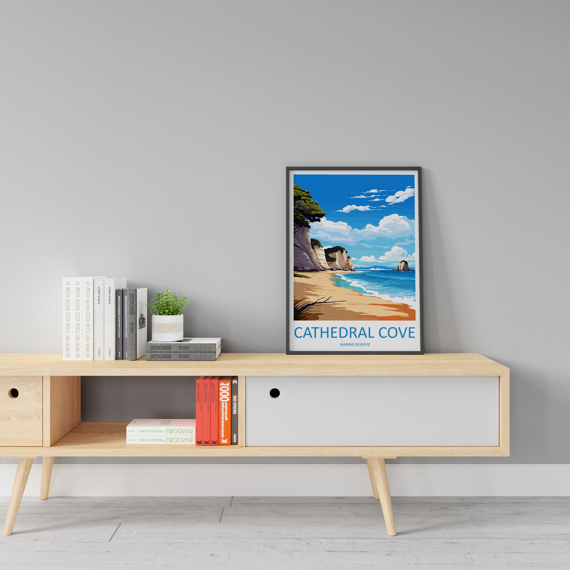 Cathedral Cove Marine Reserve Travel Print Wall Art Cathedral Cove Wall Hanging Home Décor Cathedral Cove Gift Art Lovers New Zealand Travel
