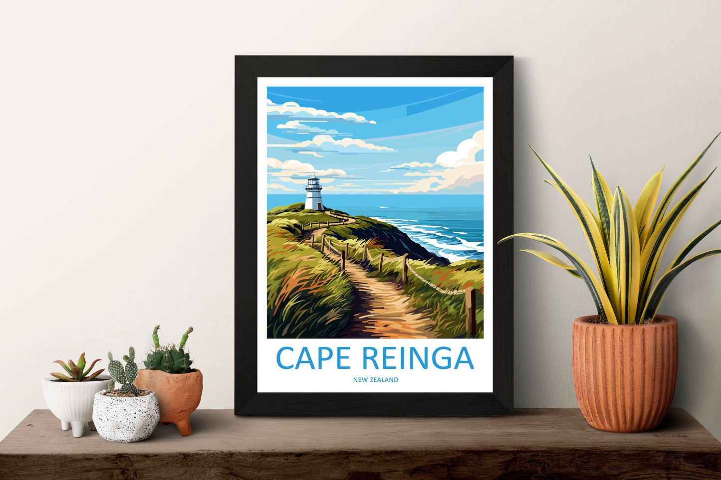 Cape Reinga Travel Print Wall Art Cape Reinga Wall Hanging Home Décor Cape Reinga Gift Art Lovers New Zealand Travel Print
