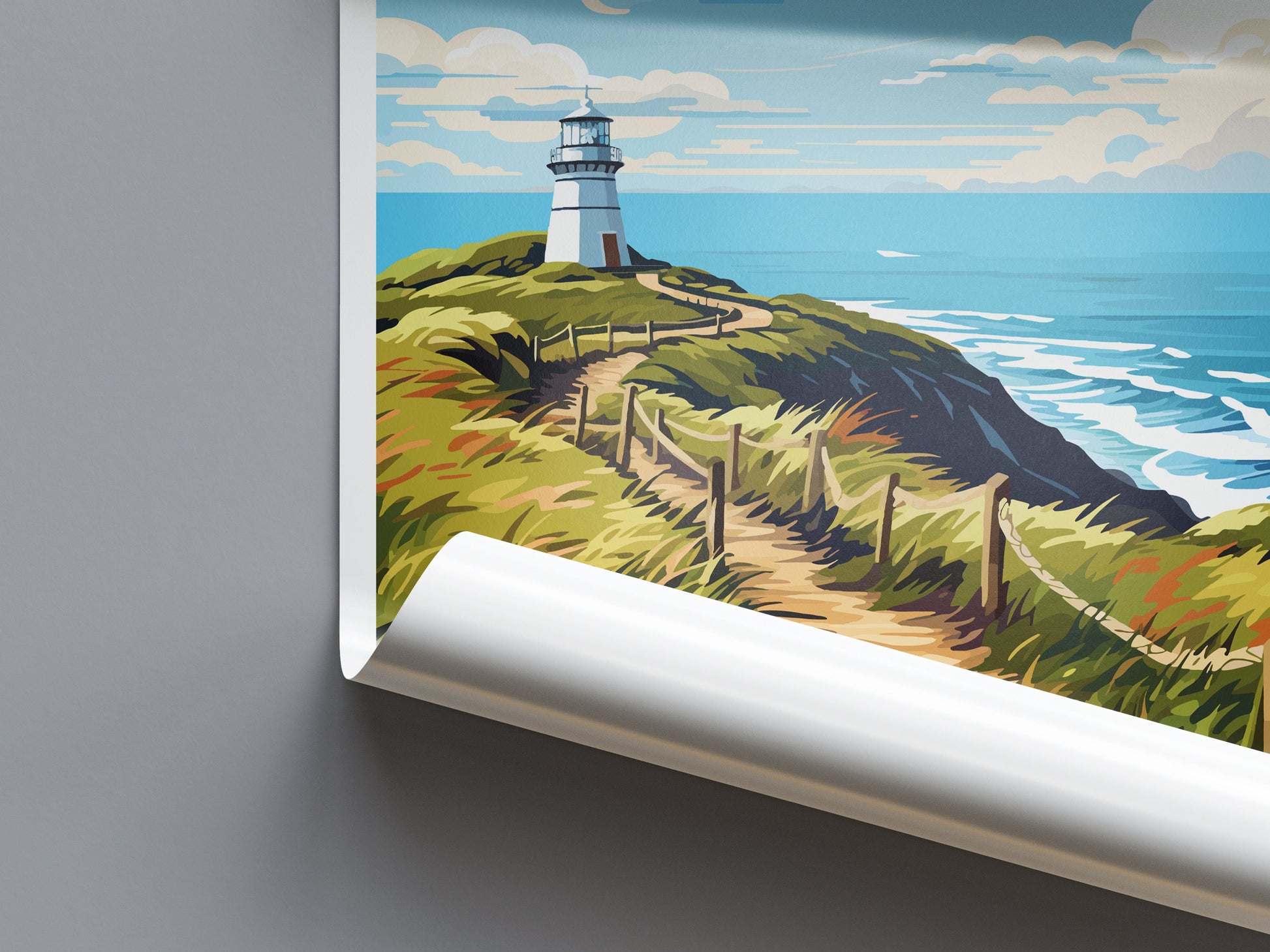 Cape Reinga Travel Print Wall Art Cape Reinga Wall Hanging Home Décor Cape Reinga Gift Art Lovers New Zealand Travel Print
