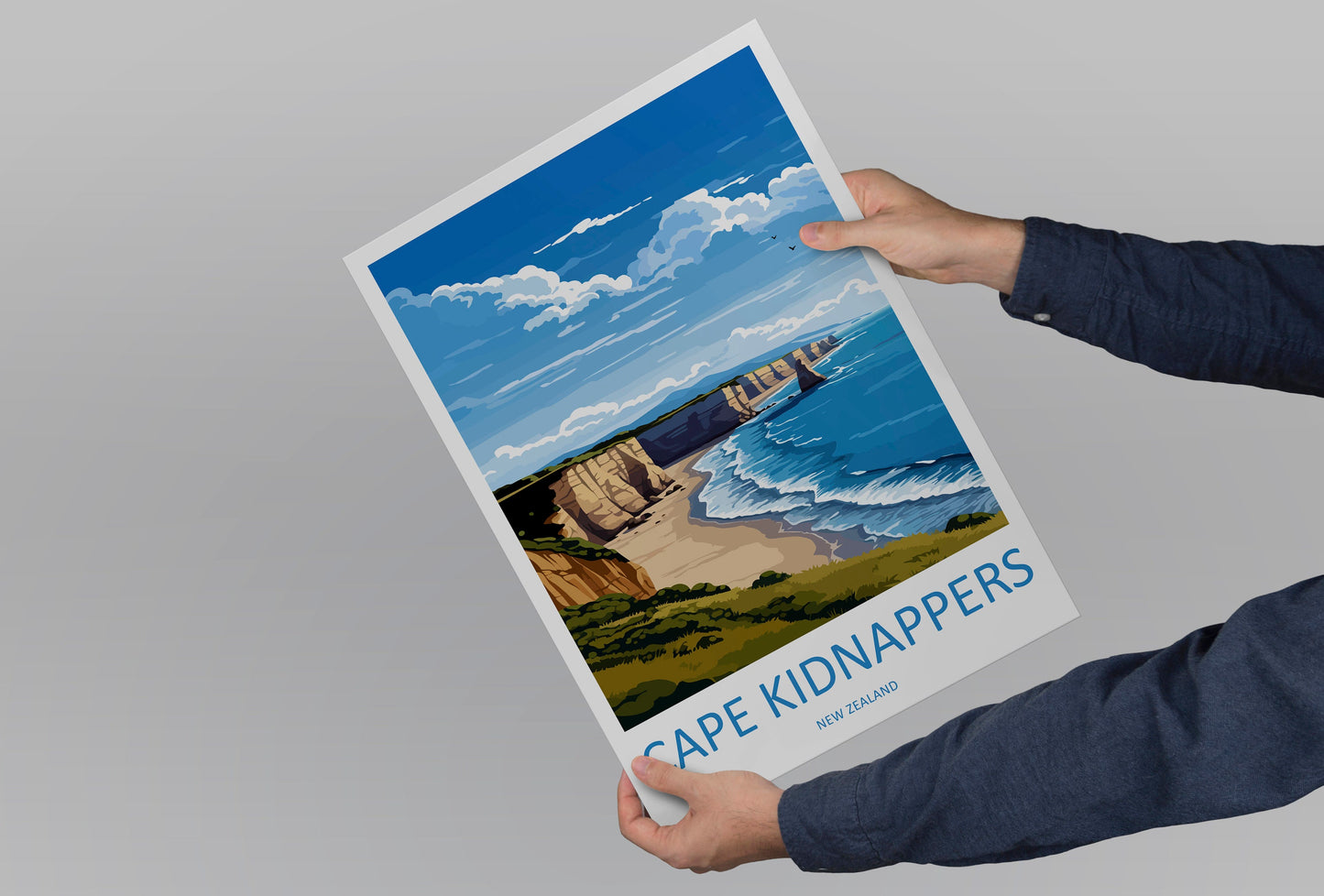 Cape Kidnappers Travel Print Wall Art Cape Kidnappers Wall Hanging Home Décor Cape Kidnappers Gift Art Lovers New Zealand Travel Print