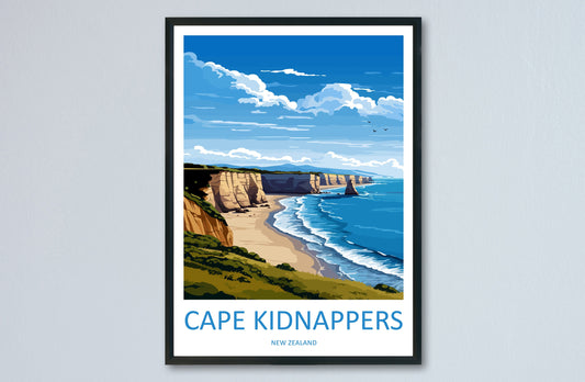 Cape Kidnappers Travel Print Wall Art Cape Kidnappers Wall Hanging Home Décor Cape Kidnappers Gift Art Lovers New Zealand Travel Print
