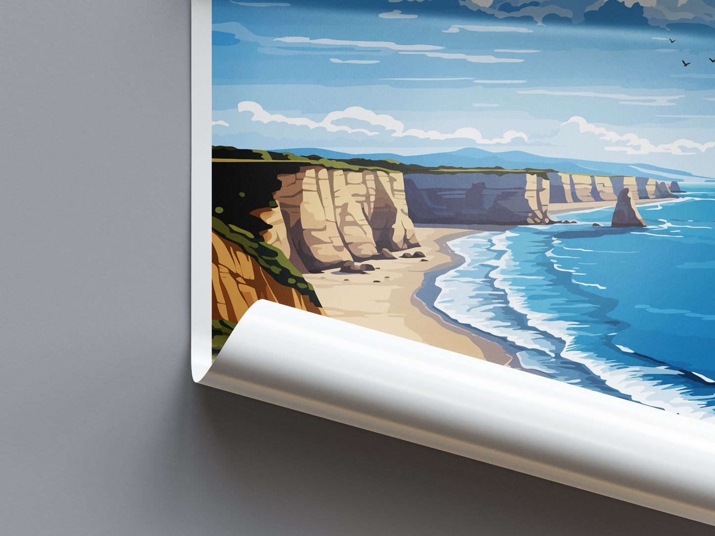 Cape Kidnappers Travel Print Wall Art Cape Kidnappers Wall Hanging Home Décor Cape Kidnappers Gift Art Lovers New Zealand Travel Print