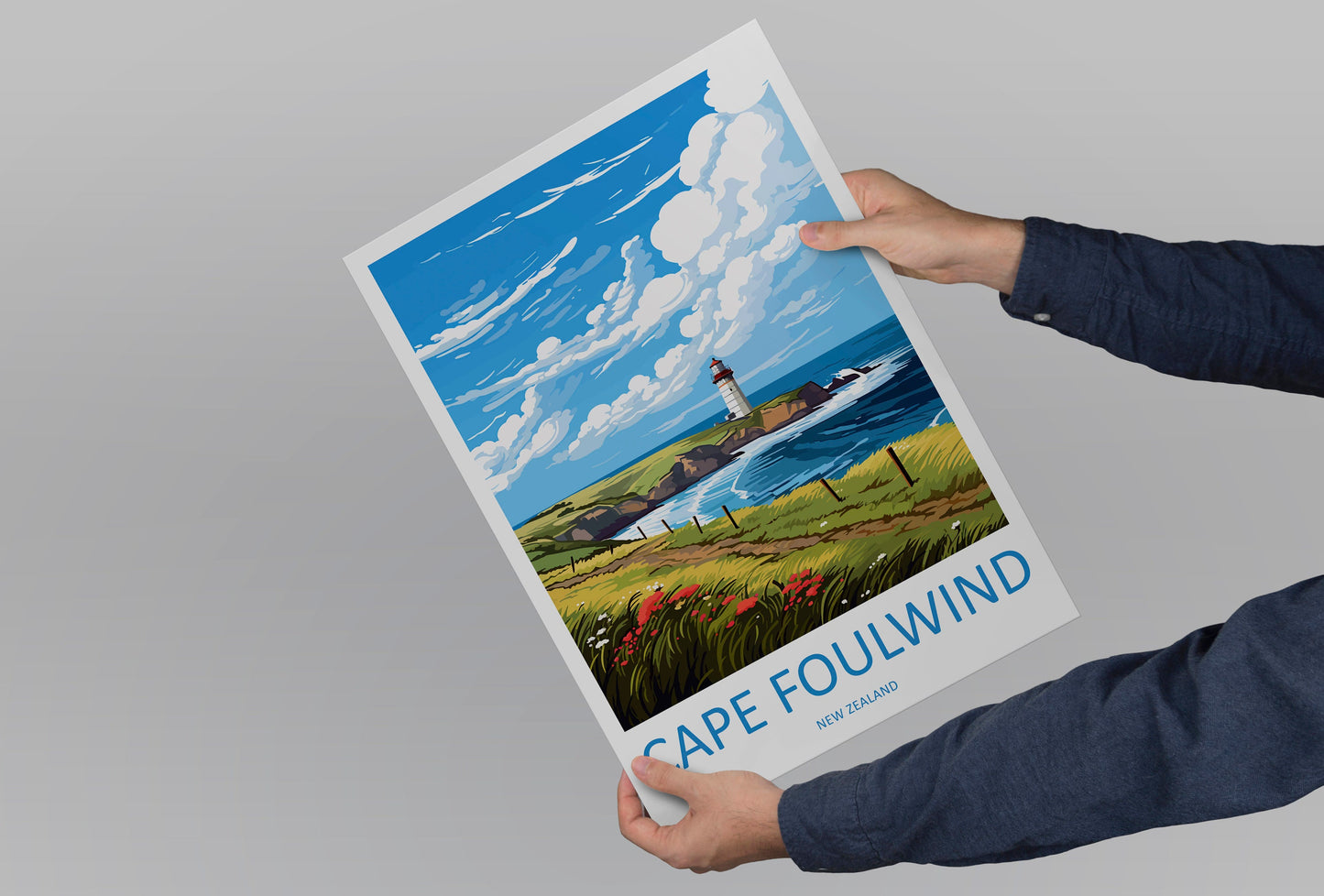 Cape Foulwind Travel Print Wall Art Cape Foulwind Wall Hanging Home Décor Cape Cape Foulwind Gift Art Lovers New Zealand Travel Print