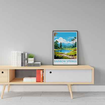 Rainbow Springs Travel Print Wall Art Rainbow Springs Wall Hanging Home Décor Rainbow Springs Gift Art Lovers New Zealand Travel Print