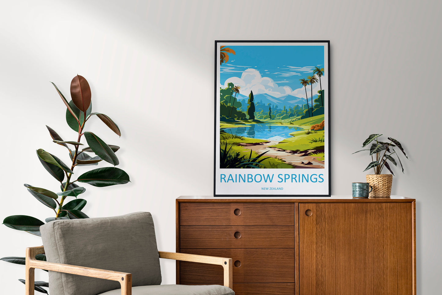 Rainbow Springs Travel Print Wall Art Rainbow Springs Wall Hanging Home Décor Rainbow Springs Gift Art Lovers New Zealand Travel Print