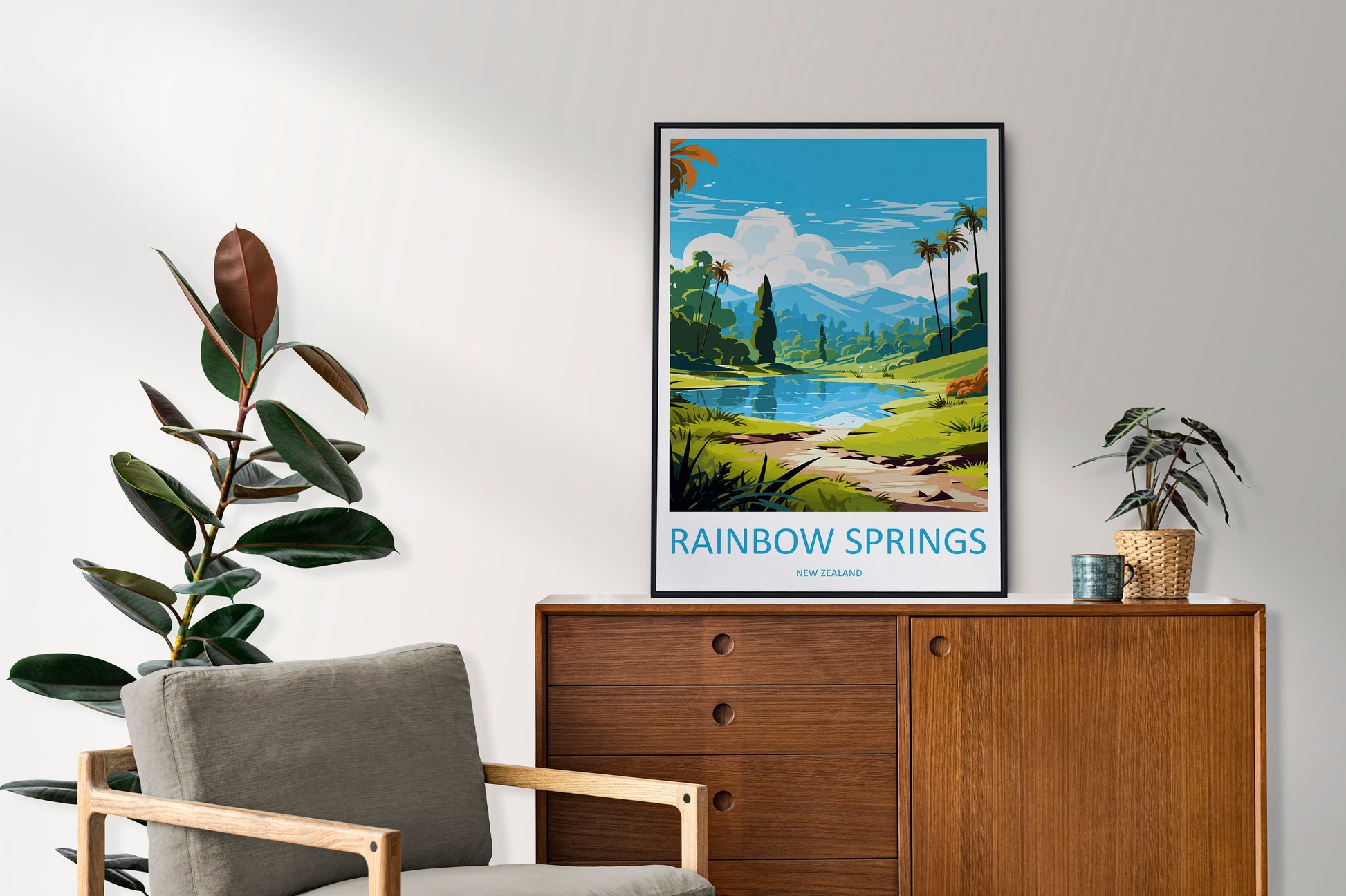 Rainbow Springs Travel Print Wall Art Rainbow Springs Wall Hanging Home Décor Rainbow Springs Gift Art Lovers New Zealand Travel Print