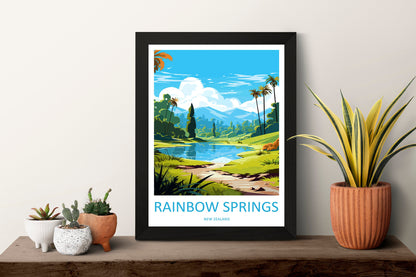 Rainbow Springs Travel Print Wall Art Rainbow Springs Wall Hanging Home Décor Rainbow Springs Gift Art Lovers New Zealand Travel Print