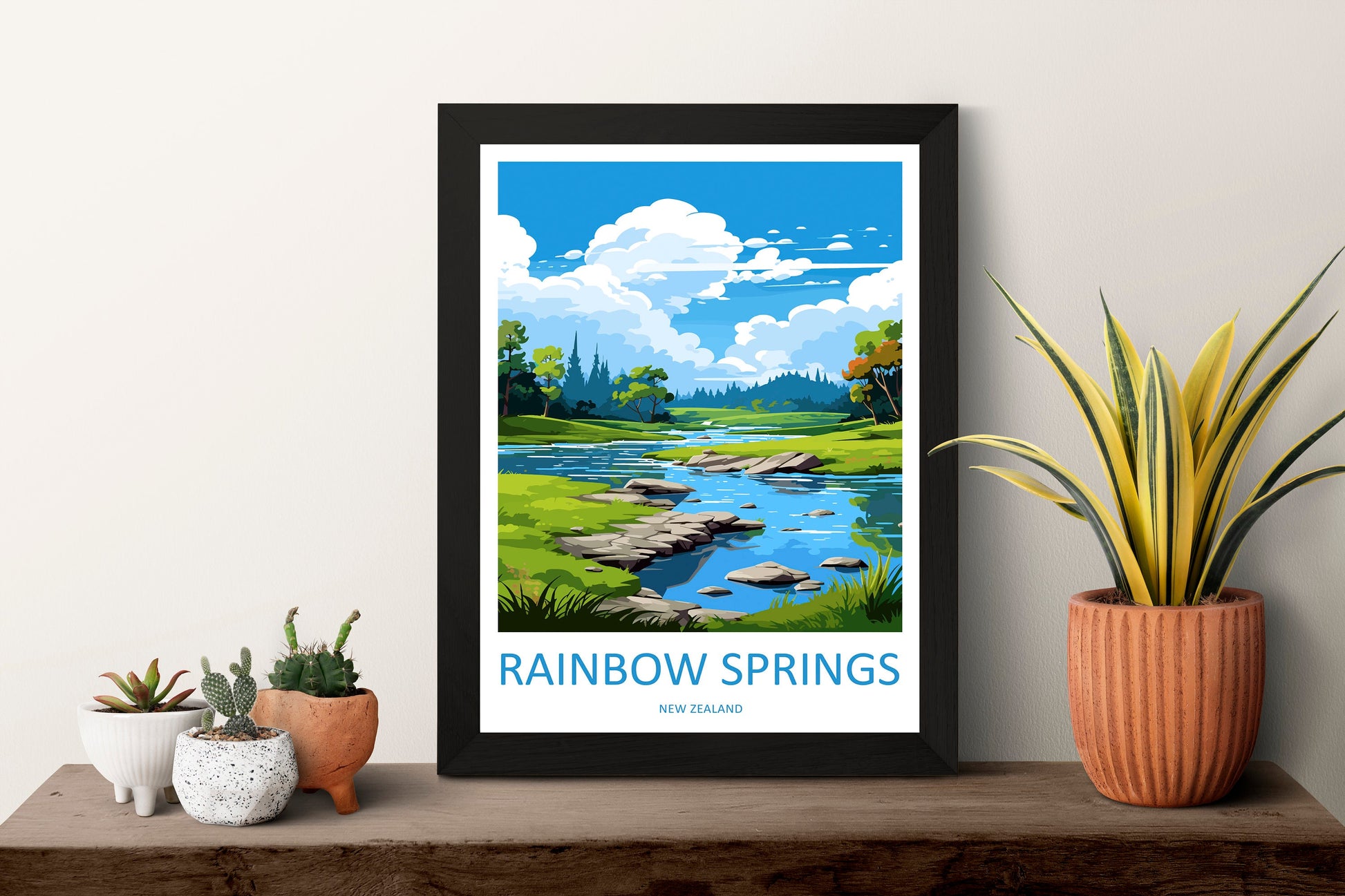 Rainbow Springs Travel Print Wall Art Rainbow Springs Wall Hanging Home Décor Rainbow Springs Gift Art Lovers New Zealand Travel Print