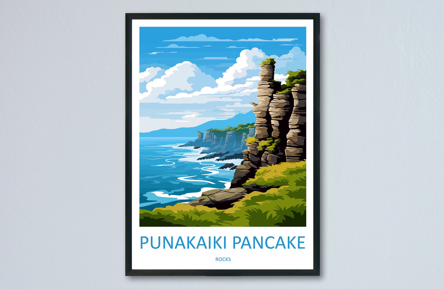 Punakaiki Pancake Rocks Travel Print Wall Art Punakaiki Pancake Rocks Wall Hanging Home Décor Punakaiki Pancake Rocks Gift Art Lovers NZ