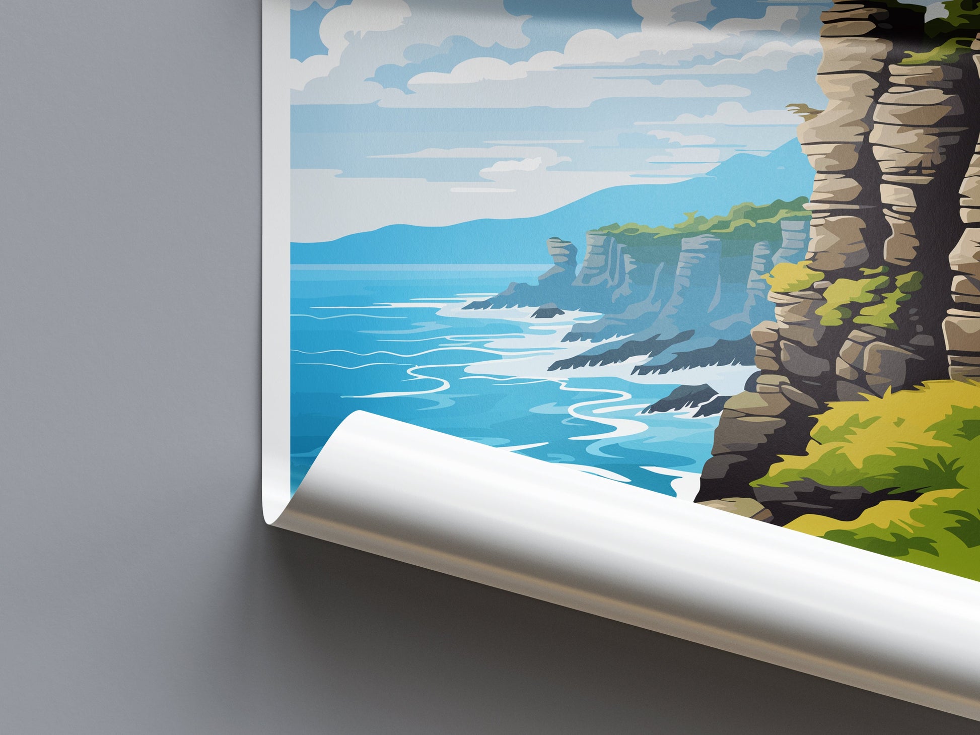 Punakaiki Pancake Rocks Travel Print Wall Art Punakaiki Pancake Rocks Wall Hanging Home Décor Punakaiki Pancake Rocks Gift Art Lovers NZ