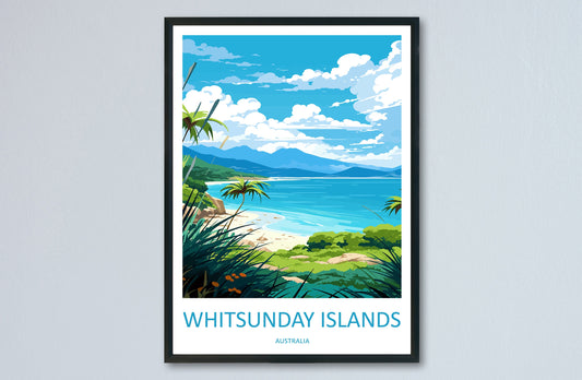 Whitsunday Islands Travel Print Wall Art Whitsunday Islands Wall Hanging Home Décor Whitsunday Islands Gift Art Lovers Wall Art Australia