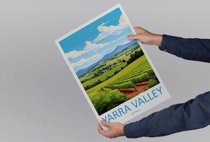 Yarra Valley Travel Print Wall Art Yarra Valley Wall Hanging Home Décor Yarra Valley Gift Art Lovers Wall Art Australia Poster